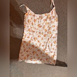 Abercrombie & Fitch Floral Dress in Orange and White XL